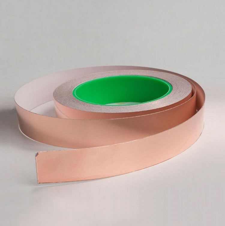 Ruban de masquage de signal en cuivre conducteur double face en cuivre pur, taille : 20 m x 30 mm, taille : 20 m x 30 mm