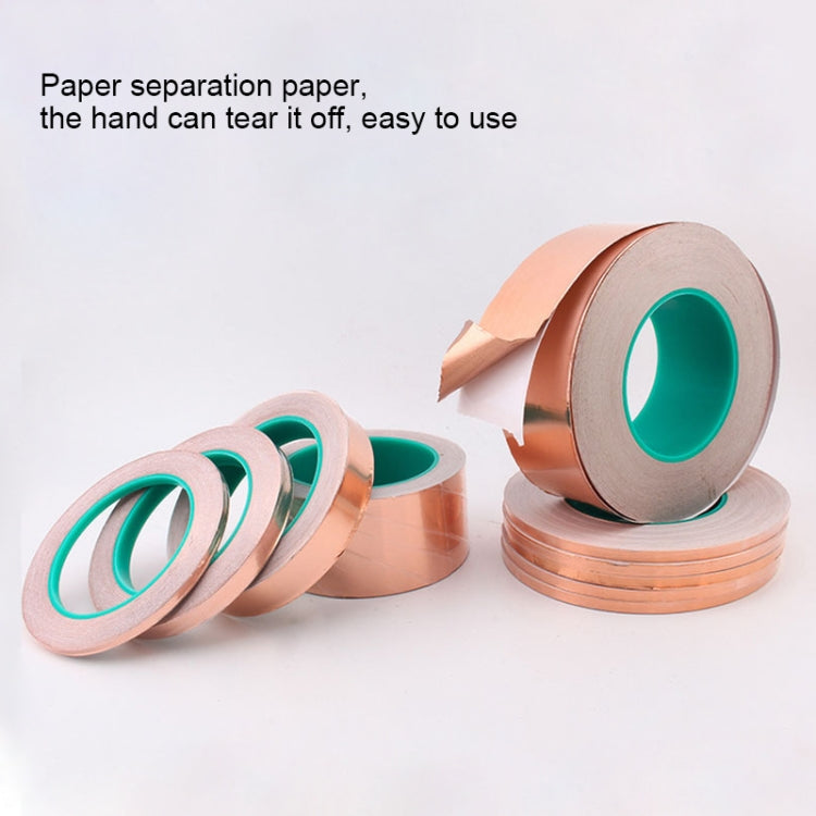 Pure Copper Double-sided Conductive Copper Foil Tape Signal Masking Tape, Size: 20m x 50mm, Size: 20m x 50mm