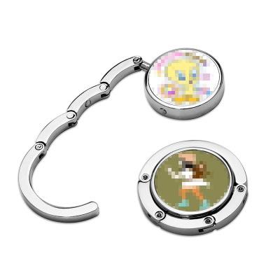 5 PCS Round Folding Hook Bag Hanger, Length:10.1cm, Random Color Delivery, Bag Hanger