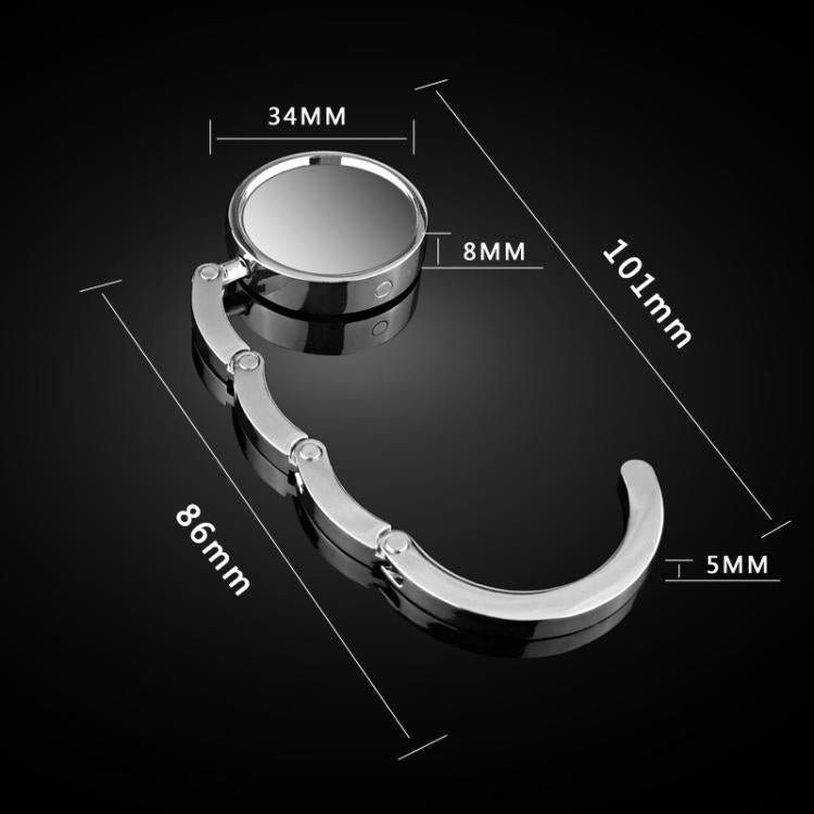 5 PCS Round Folding Hook Bag Hanger, Length:10.1cm, Random Color Delivery, Bag Hanger