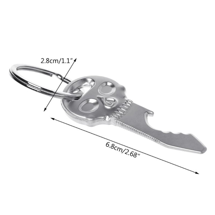 5 PCS Multi-function Skull Bottle Opener Key Chain Car Key Pendant, Size: 6.8x2.8cm, Skull shape