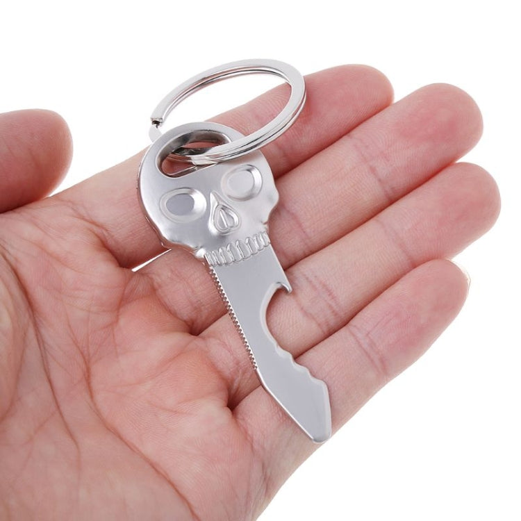5 PCS Multi-function Skull Bottle Opener Key Chain Car Key Pendant, Size: 6.8x2.8cm, Skull shape