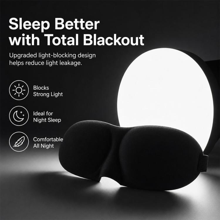 3D Portable Shading Sleep Rest Aid Cover Eye Patch Sleeping Mask Female Cute Eye Mask