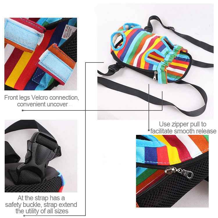 Front Pet Carrier Dog Backpack Bag, Size:L, Size:L