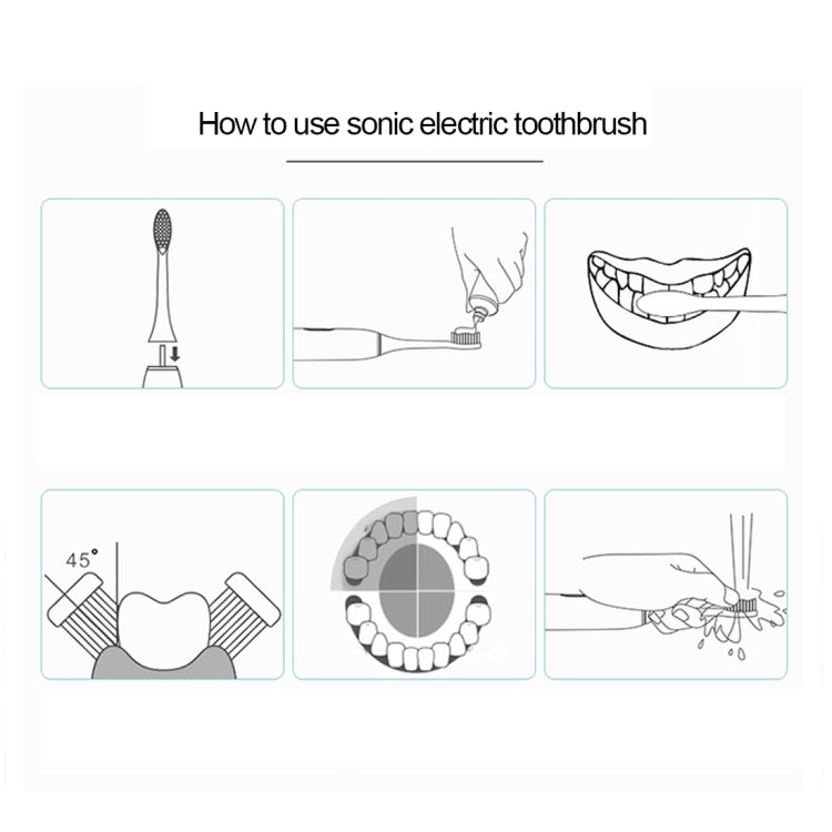Cepillo de dientes eléctrico sónico QYG Q2 IPX7 resistente al agua y a pilas