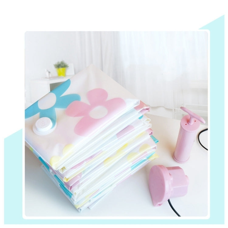 11 PCS Space Saving Sunflowers Pattern Vacuum Storage Bag, Thinken Quilts Clothing Vacuum Seal Storage Bag with a Hand Pump, Including: 3 PCS 80*100 cm,2 PCS 60*80 cm, 3 PCS 50*70 cm, 2 PCS 40*60 cm