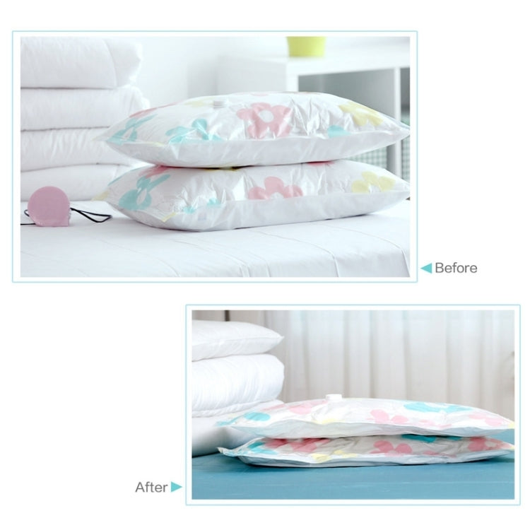 11 PCS Space Saving Sunflowers Pattern Vacuum Storage Bag, Thinken Quilts Clothing Vacuum Seal Storage Bag with a Hand Pump, Including: 3 PCS 80*100 cm,2 PCS 60*80 cm, 3 PCS 50*70 cm, 2 PCS 40*60 cm