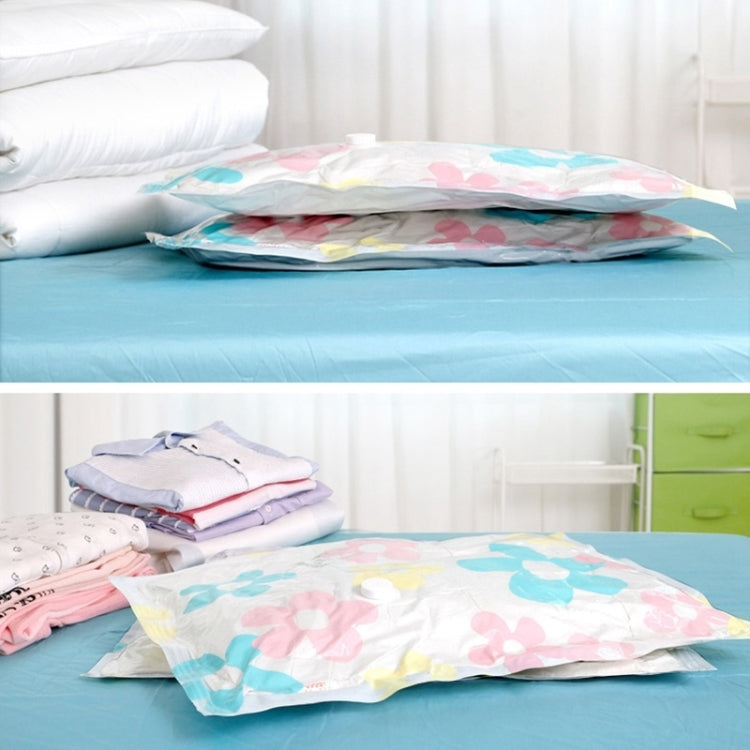 11 PCS Space Saving Sunflowers Pattern Vacuum Storage Bag, Thinken Quilts Clothing Vacuum Seal Storage Bag with a Hand Pump, Including: 3 PCS 80*100 cm,2 PCS 60*80 cm, 3 PCS 50*70 cm, 2 PCS 40*60 cm
