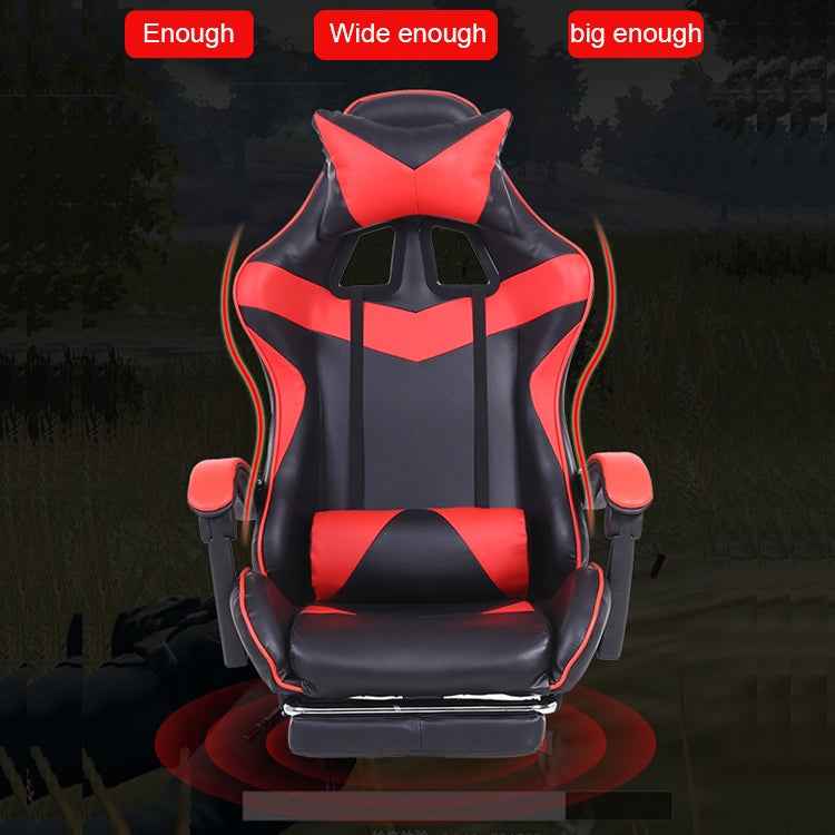 Computer Office Chair Home Gaming Chair Lifted Rotating Lounge Chair with Footrest / Nylon Feet