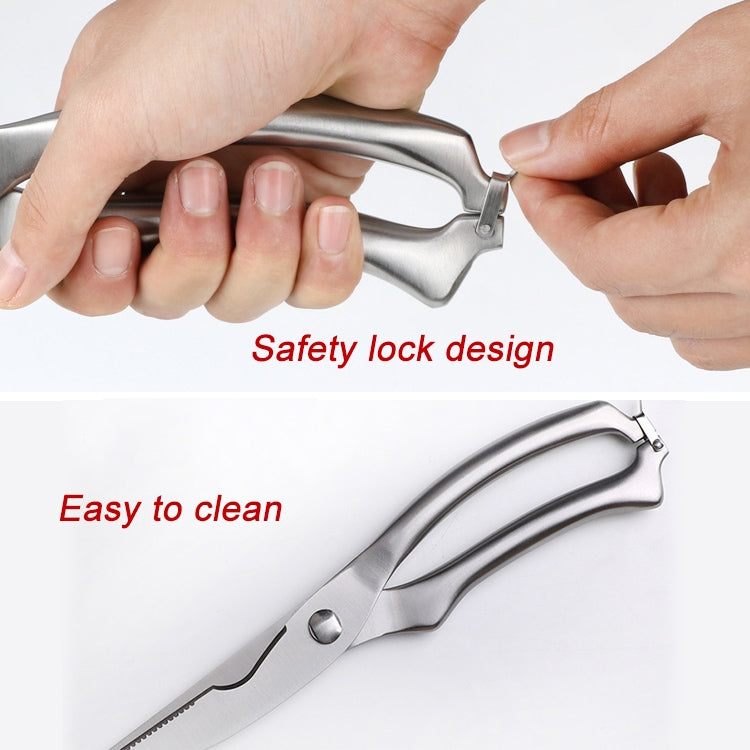 10 inch Kitchen Poultry Fish Chicken Bone Stainless Steel Cutter Cook Gadget Shear, Gift Box Package