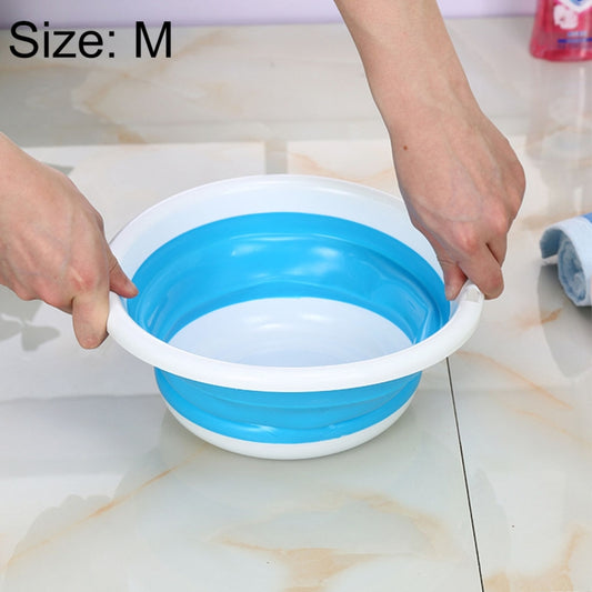 Lavabo plegable portátil de silicona para viajes, tamaño M