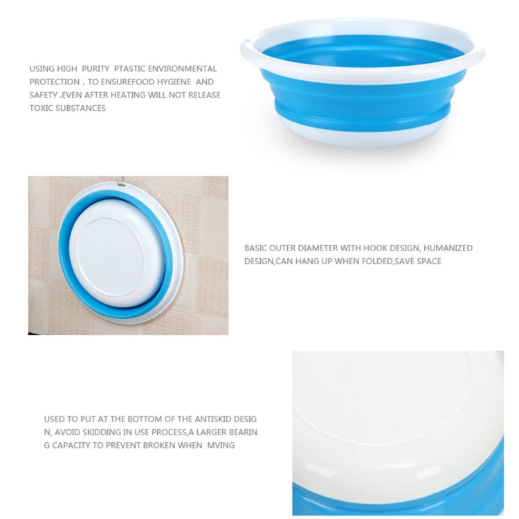 Home Portable Environmental Silicone Travel Folding Wash Basin, Size: M, Size: M