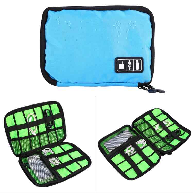 Portable Travel Organizer Storage Collection Bag Case Pouch Digital Gadget Electronic Accessories, Size: 25.7*18.5*1.2cm, HC3103B, HC3103L, HC3103G, HC3103TT
