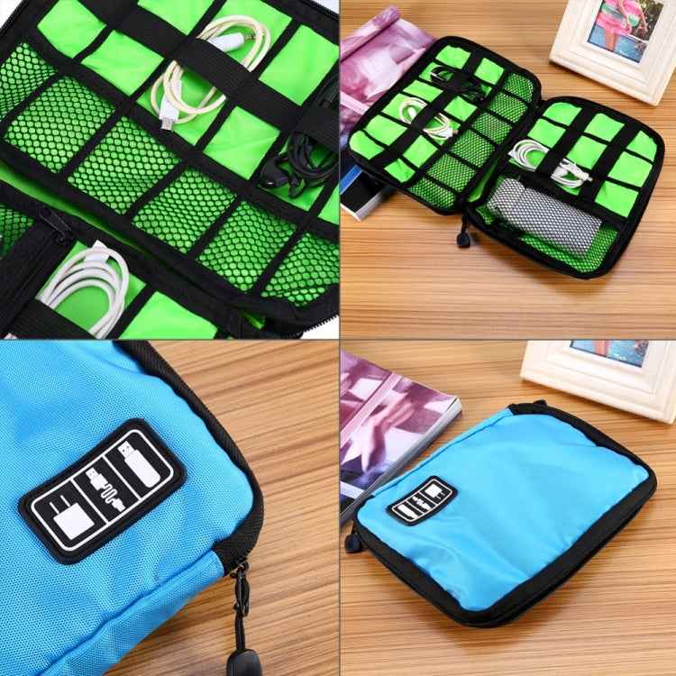 Portable Travel Organizer Storage Collection Bag Case Pouch Digital Gadget Electronic Accessories, Size: 25.7*18.5*1.2cm, HC3103B, HC3103L, HC3103G, HC3103TT