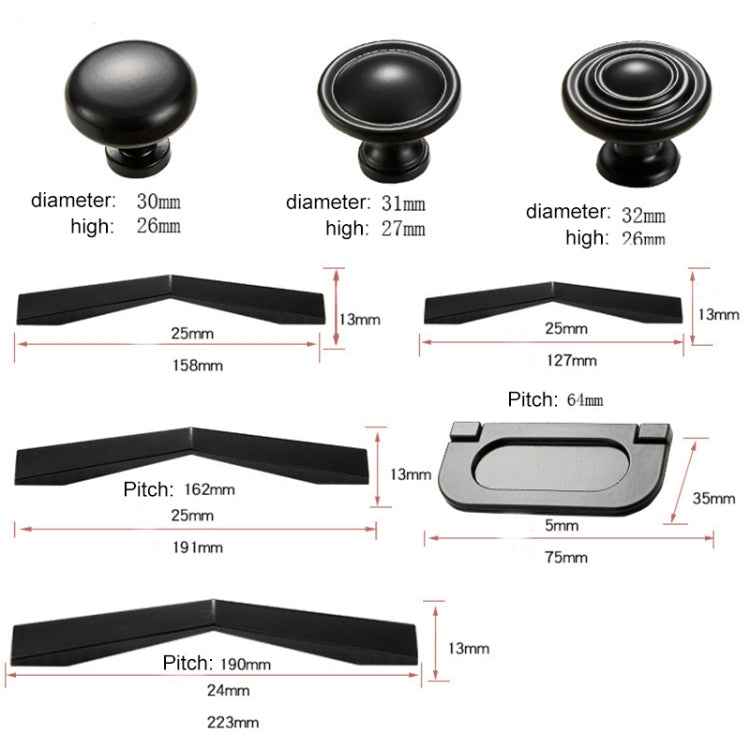 1052-64 Simple Cabinet Door Handle Drawer Wardrobe Zinc Alloy Handle