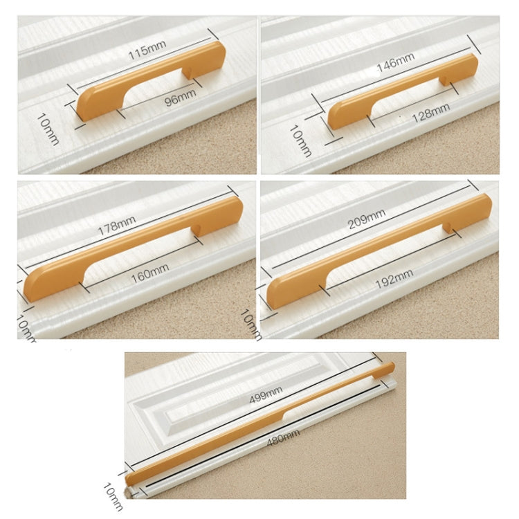 2049-160 Drawer Cabinet Door Aluminum Alloy Handle Straight Door Handle, 2049-160 (White)