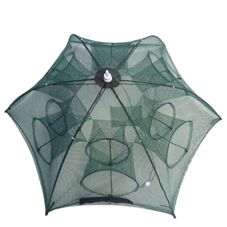 12 Holes Automatic Foldable Fishing Net Nylon Shrimp Crab Minnow Trap Fish Cast Net Fishing Tackle, 12 Holes
