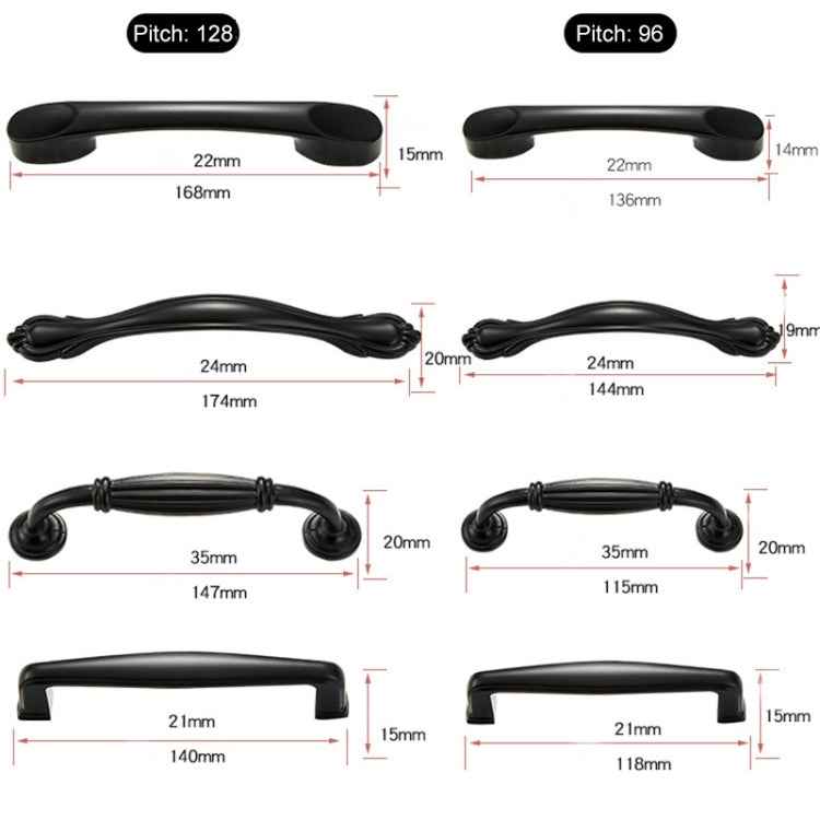 6225A-64 Simple Cabinet Door Handle Drawer Wardrobe Zinc Alloy Handle