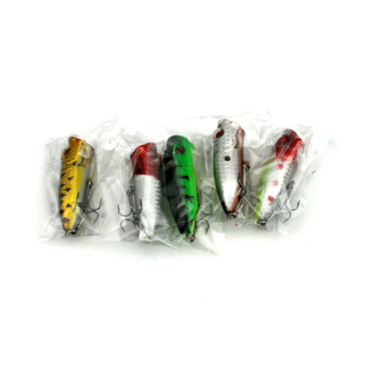 HENGJIA Artificial Popper Fishing Lures Environmentally Friendly Fishing Bait with Hooks, Length: 6.5 cm, Random Color Delivery, Length: 6.5cm
