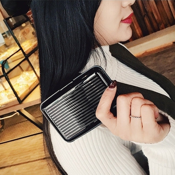 Estuche para tarjetas bancarias antimagnético de aleación de aluminio y resina ABS de alta calidad, con colores aleatorios.