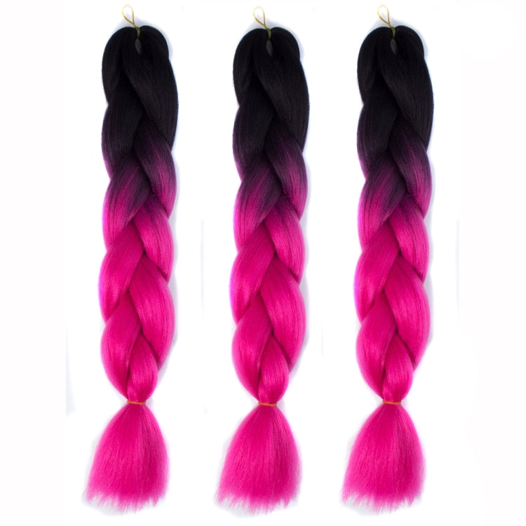 Fashion Color Gradient Individual Braid Wigs Chemical Fiber Big Braids, Random Color Delivery, Length: 60cm, Random Color Delivery
