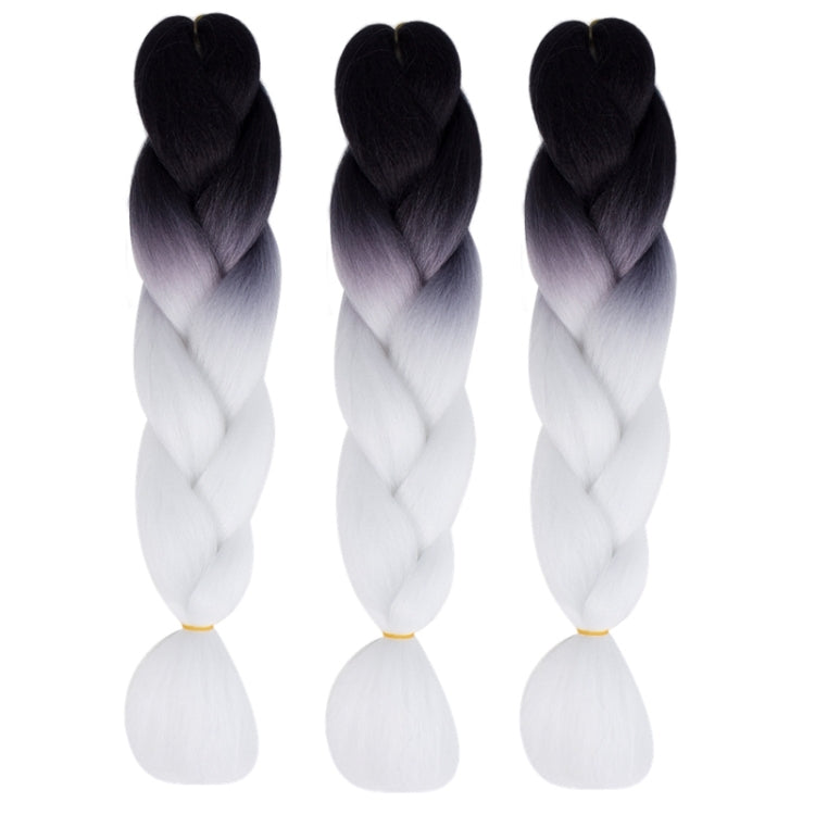 Fashion Color Gradient Individual Braid Wigs Chemical Fiber Big Braids, Random Color Delivery, Length: 60cm, Random Color Delivery