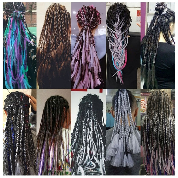 Fashion Color Gradient Individual Braid Wigs Chemical Fiber Big Braids, Random Color Delivery, Length: 60cm, Random Color Delivery