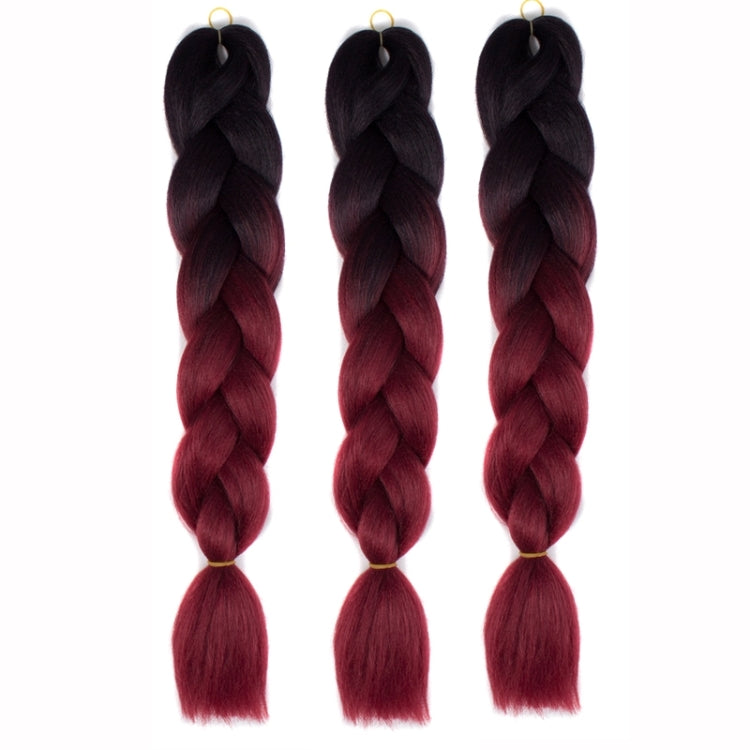 Fashion Color Gradient Individual Braid Wigs Chemical Fiber Big Braids, Random Color Delivery, Length: 60cm, Random Color Delivery