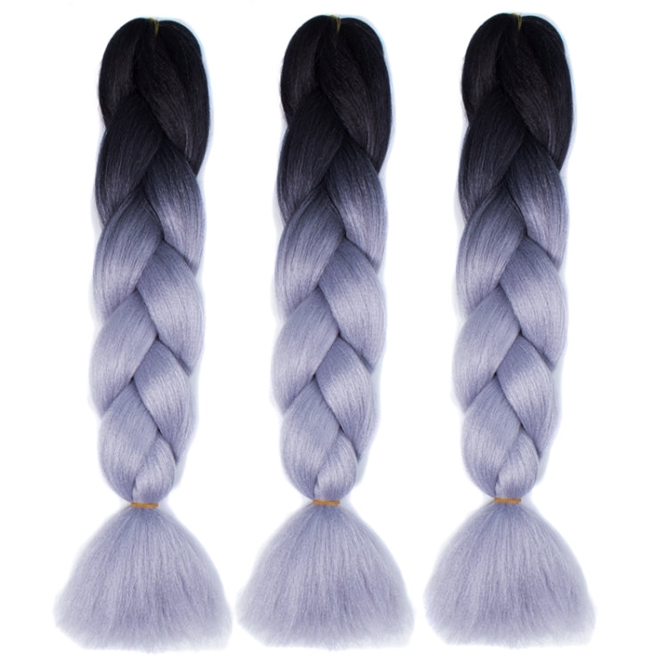 Fashion Color Gradient Individual Braid Wigs Chemical Fiber Big Braids, Random Color Delivery, Length: 60cm, Random Color Delivery