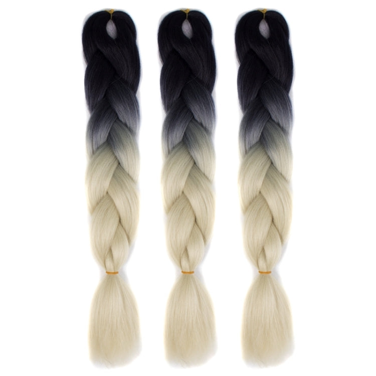 Fashion Color Gradient Individual Braid Wigs Chemical Fiber Big Braids, Random Color Delivery, Length: 60cm, Random Color Delivery