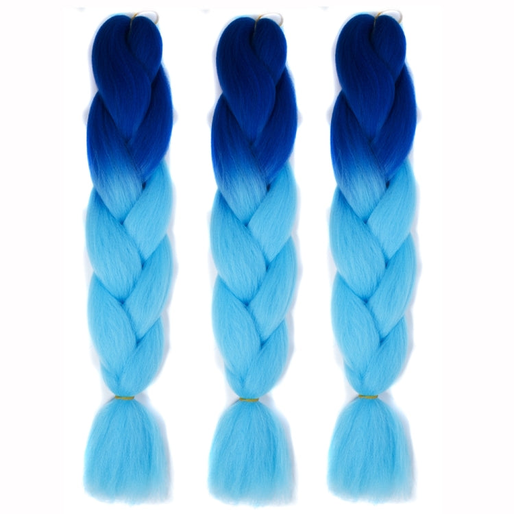 Fashion Color Gradient Individual Braid Wigs Chemical Fiber Big Braids, Random Color Delivery, Length: 60cm, Random Color Delivery
