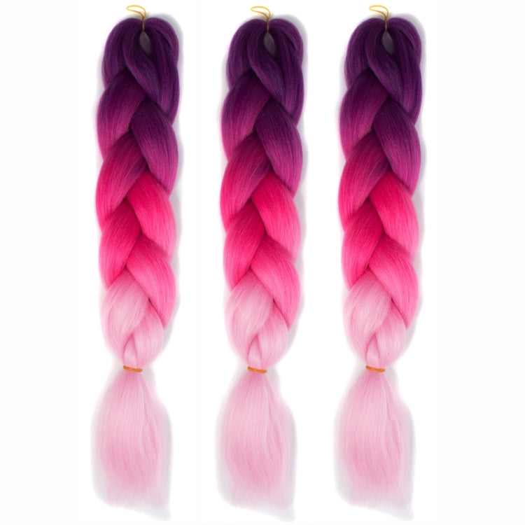 Fashion Color Gradient Individual Braid Wigs Chemical Fiber Big Braids, Random Color Delivery, Length: 60cm, Random Color Delivery