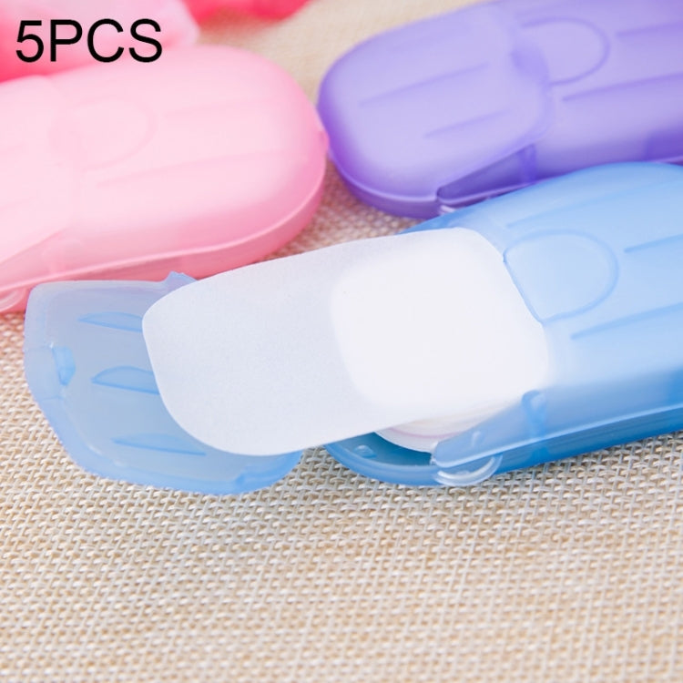 5 PCS Disposable Portable Travel Boxed Confetti Soap Mini Soap Paper, Random Color Delivery, 5 PCS