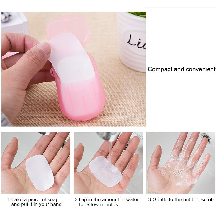5 PCS Disposable Portable Travel Boxed Confetti Soap Mini Soap Paper, Random Color Delivery, 5 PCS