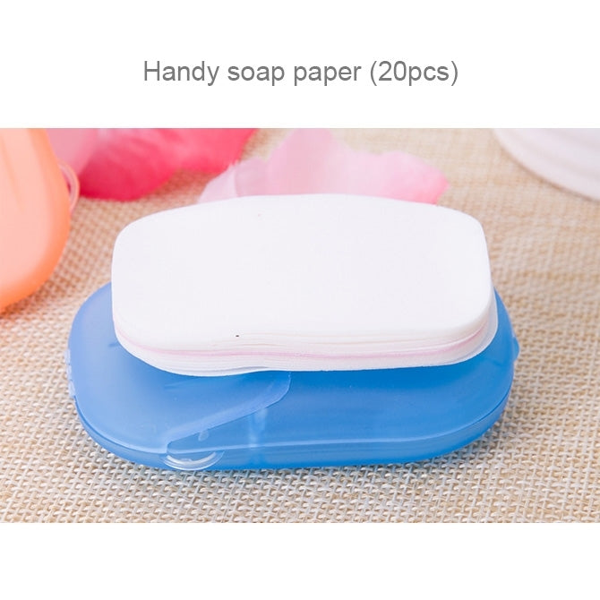 5 PCS Disposable Portable Travel Boxed Confetti Soap Mini Soap Paper, Random Color Delivery, 5 PCS