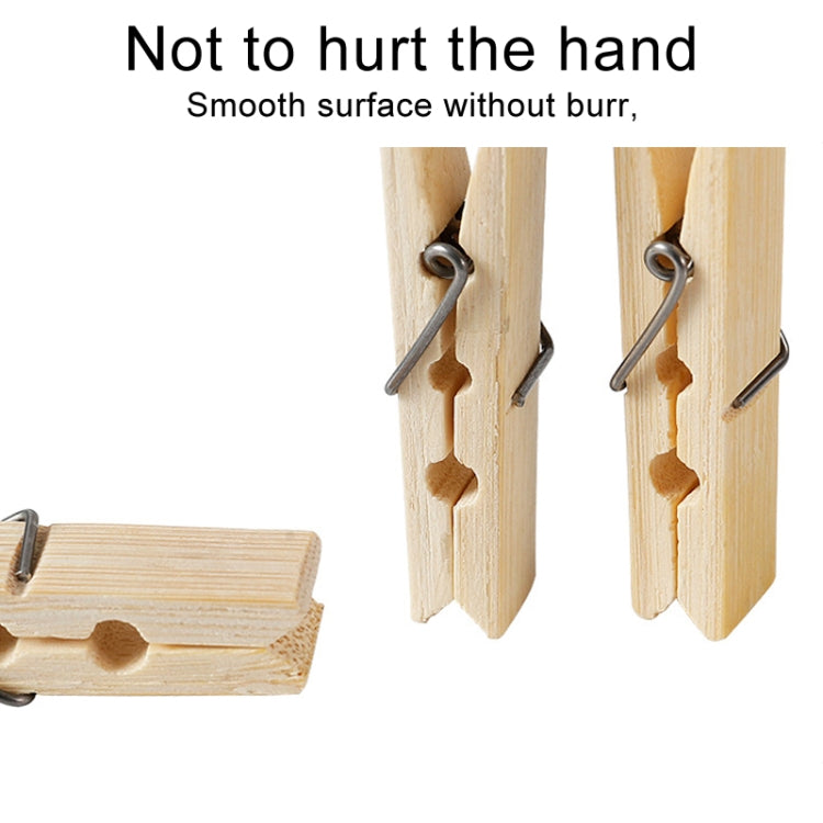 100pcs Multi-function Mini Bamboo Clothes Photo Paper Peg Clothespin Laundry Hanger Clip, Bamboo