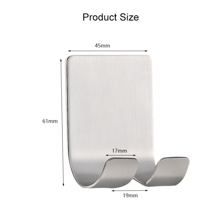 Stainless Steel Plug Power Cord Hook Bathroom Non-perforated Storage Rack, Size: 61x45mm, Stainless Steel Plug Power Cord Hook