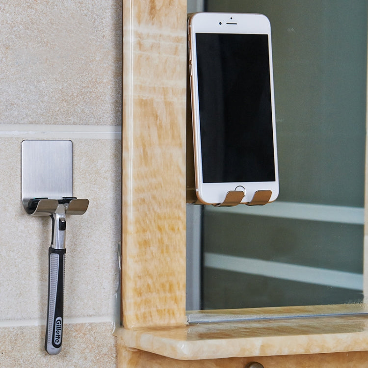 Stainless Steel Plug Power Cord Hook Bathroom Non-perforated Storage Rack, Size: 61x45mm, Stainless Steel Plug Power Cord Hook