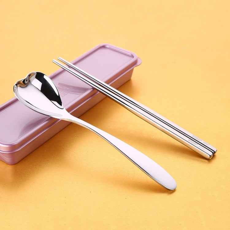 3 in 1 304 Stainless Steel Frosted Portable Outdoor Tableware for Children