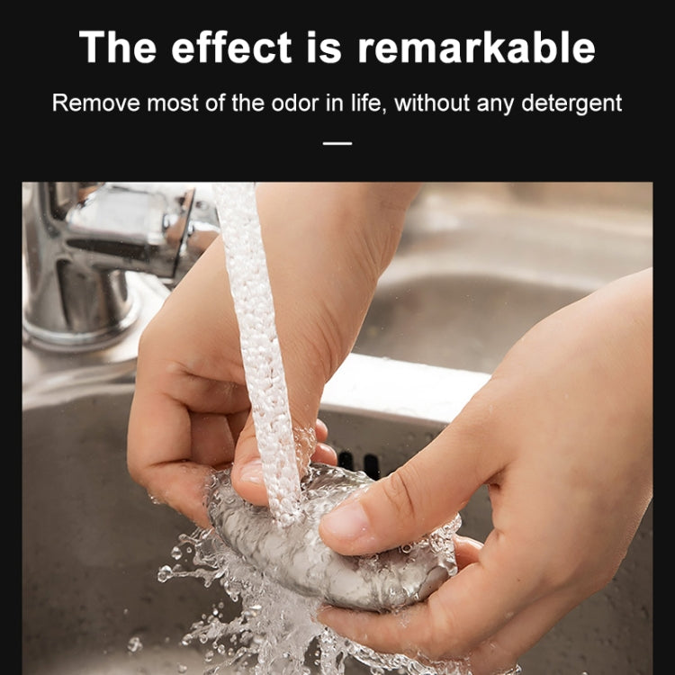 Portable Cleaning Stainless Steel Oval Hand Soap Eliminating Odour Remover, Random Style Delivery, Oval