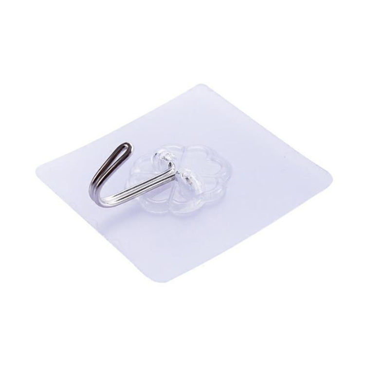 100 PCS Kitchen Bathroom Wall Hanging Transparent Non-marking Glue Hook, Non-marking Glue Hook
