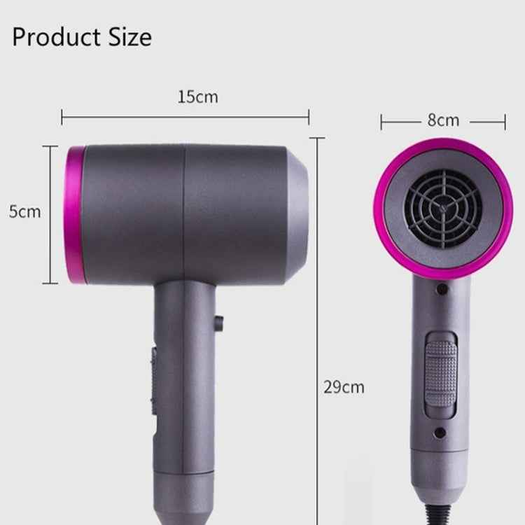 Household High-power Silent Blow Dryer,Constant Temperature Hot and Cold Negative Ion Hair Drier, EU Plug