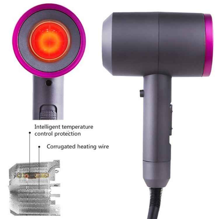 Household High-power Silent Blow Dryer,Constant Temperature Hot and Cold Negative Ion Hair Drier, EU Plug