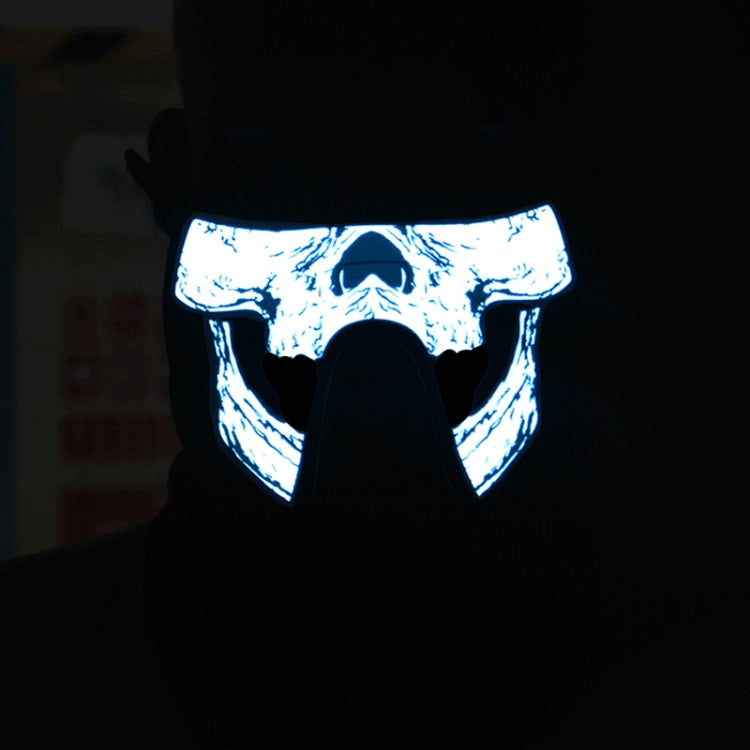 Masque d'Halloween FG-MA-023 à commande vocale, masque de cosplay à lumière froide LED, FG-MA-023