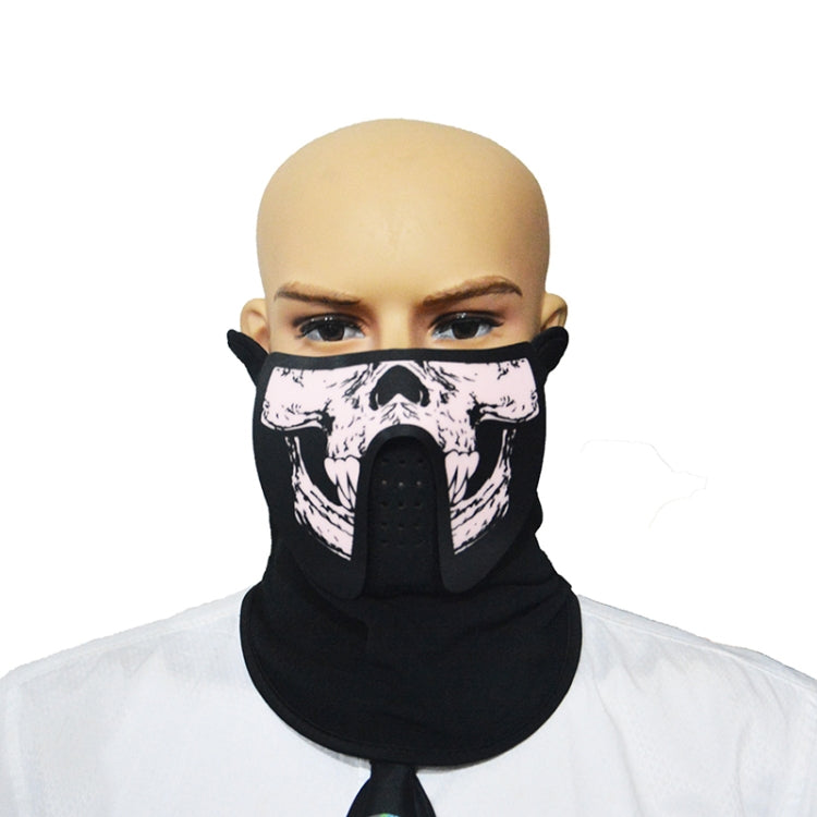 Masque d'Halloween FG-MA-023 à commande vocale, masque de cosplay à lumière froide LED, FG-MA-023