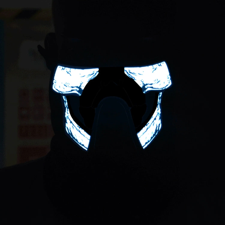 Masque d'Halloween FG-MA-023 à commande vocale, masque de cosplay à lumière froide LED, FG-MA-023