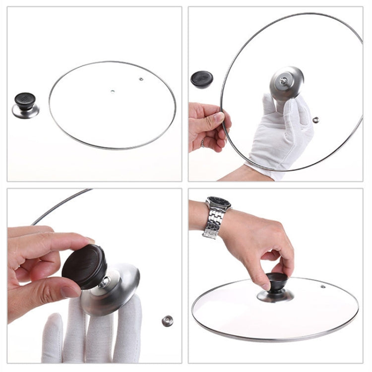 12 PCS Kitchen Universal Replaceable Pot Cover Handle Circular Plastic Knob, Pot Cover Plastic Knob