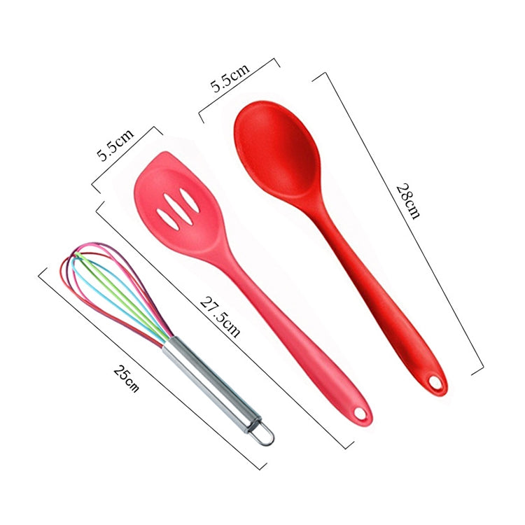 kn607 10 in 1 Colorful Silicone Kitchen Tools Set, kn607