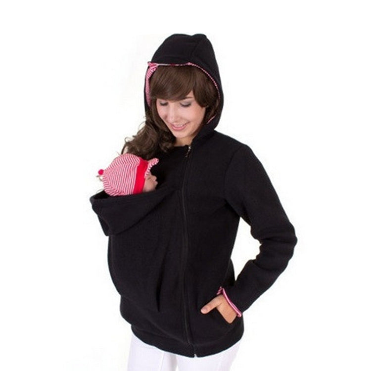 Three-in-one Multi-function Mother Kangaroo Zipper Hoodie Coat with Front Cap Size: M, Chest: 90-93cm, Waist: 70-72cm, Hip: 97-99cm