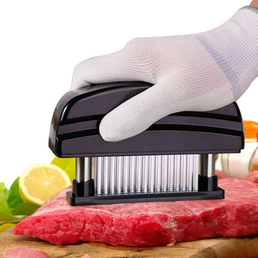 Attendrisseur à viande à 48 aiguilles ultra-fines en acier inoxydable pour poulet, steak, bœuf, porc, poisson, 15 x 11,3 x 3,5 cm